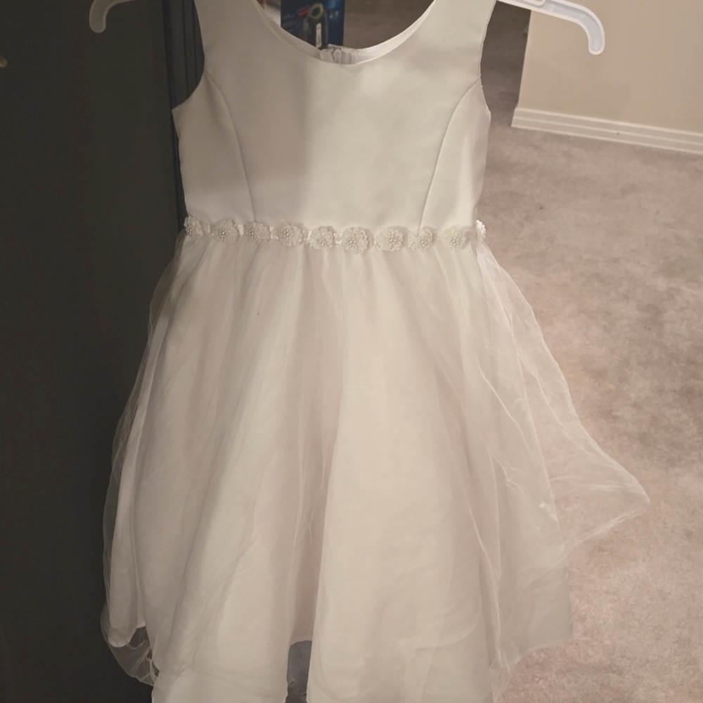 Size 4 Little Girls White DRESS